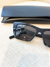 Load image into Gallery viewer, SAINT LAURENT EYEWEAR Mica Cat-eye Acetate Sunglasses / Black
