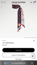 Load image into Gallery viewer, LOUIS VUITTON 2021 I LV U BB Monogram Silk Bandeau in Navy
