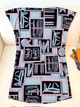 Load image into Gallery viewer, HERMES &quot;Lettres Equestres&quot; Drawstring Cotton Dress / EU34

