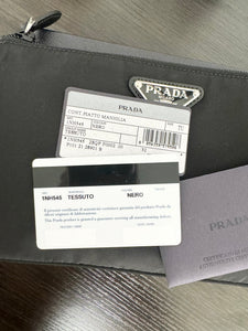 PRADA Tessuto Nylon Wristlet Pouch - Nero