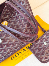 Load image into Gallery viewer, 💛 NEW! 2025 GOYARD Anjou Canvas Leather Reversible Mini Tote Bag / Burgundy
