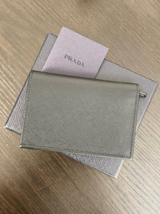 PRADA Small Saffiano Leather Wallet in Black