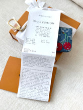 Load image into Gallery viewer, 🍒 LOUIS VUITTON 2025 LV x TM Takashi Murakami Monogram Cherry Denim Key Pouch
