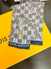 Load image into Gallery viewer, LOUIS VUITTON Damier LV Pop Silk Bandeau - Blue
