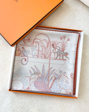 Load image into Gallery viewer, HERMES Precious Paradise scarf 90 / Argent / Rose / Aqua
