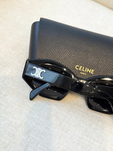 Load image into Gallery viewer, CELINE EYEWEAR Triomphe Cat-eye Acetate Sunglasses / Black
