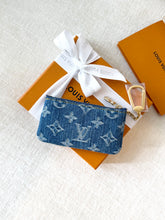 Load image into Gallery viewer, 🍒 LOUIS VUITTON 2025 LV x TM Takashi Murakami Monogram Cherry Denim Key Pouch

