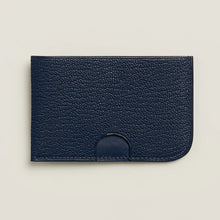 Load image into Gallery viewer, HERMES 2023 “Poisson” Card Holder in
Bleu Navy / Bleu Zéphyr / Vert Comics
