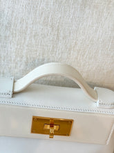 Load image into Gallery viewer, Hermès White Evercolor and Nata Swift Mini 24/24 21 / Palladium Hardware / 2022
