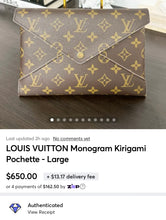 Load image into Gallery viewer, LOUIS VUITTON Monogram Kirigami Pochette - Large
