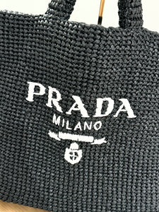 PRADA Crochet Tote Bag - Black