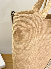 Load image into Gallery viewer, LOEWE Slit Large Raffia and Calfskin Tote Bag - Natural/Tan
