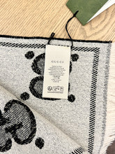 Load image into Gallery viewer, GUCCI GG Wool Jacquard Scarf - Black/Ivory
