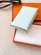 Load image into Gallery viewer, HERMES 2024 Calvi Card Holder in Vert Peppermint / Epsom
