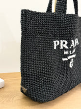 Load image into Gallery viewer, PRADA Crochet Tote Bag - Black
