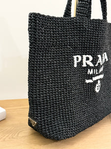 PRADA Crochet Tote Bag - Black