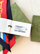 Load image into Gallery viewer, GUCCI GG Printed Silk Twill Scarf / Multicolor
