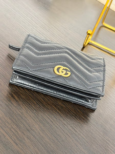 GUCCI GG Marmont Card Case Wallet in Black