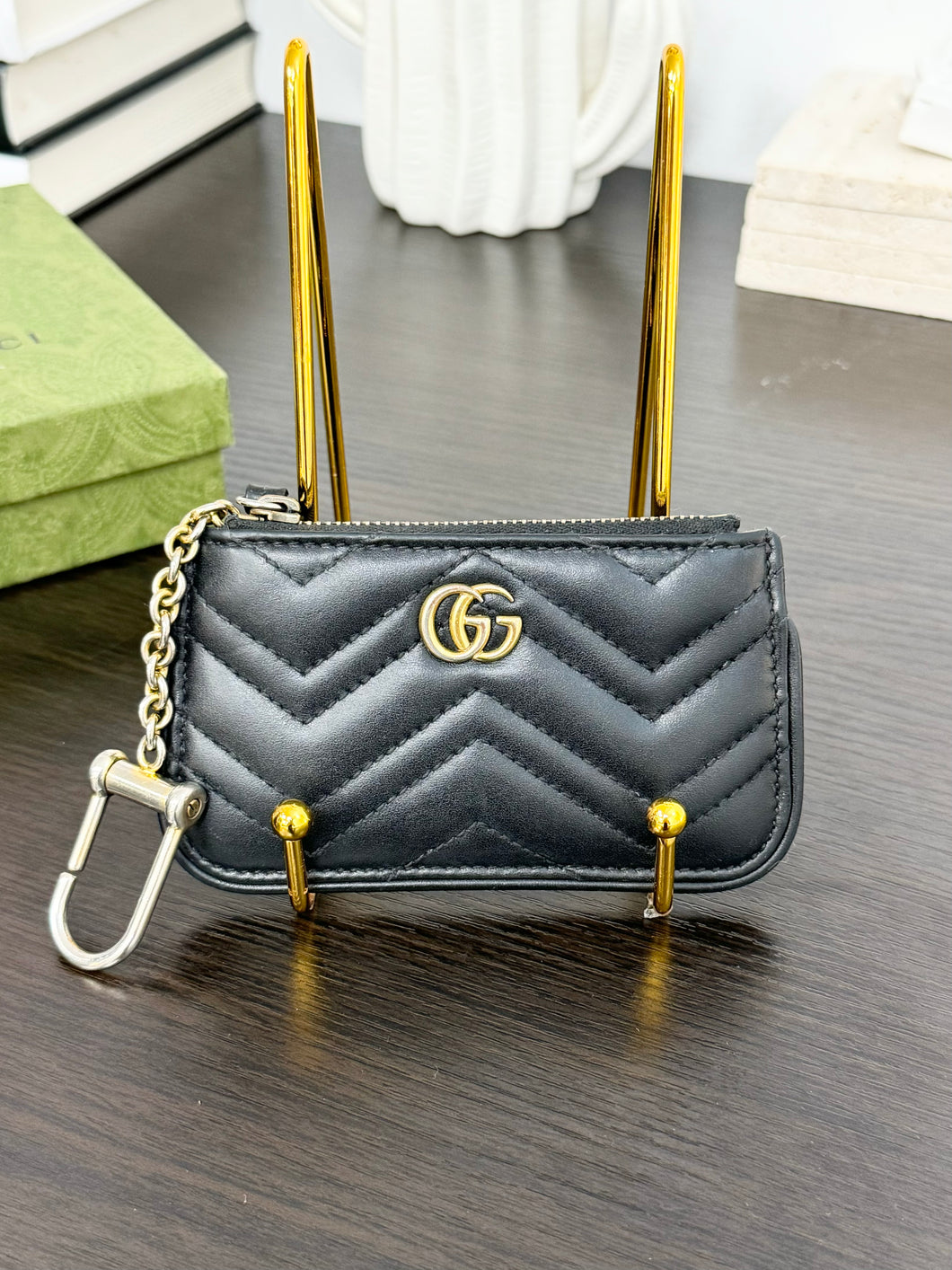 GUCCI GG Marmont Key Case in Black