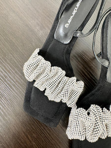 ALEXANDER WANG Crystal Scrunchie Sandals - 85mm - EU38