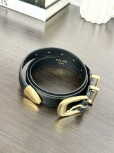 Load image into Gallery viewer, CELINE Women’s Medium Western Taurillon Leather Belt in Black - 80cm
