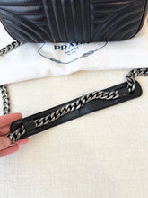 Load image into Gallery viewer, PRADA Diagramme Leather Small Camera Crossbody Bag - Black
