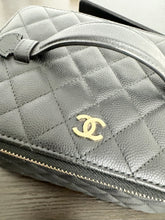 Load image into Gallery viewer, ▪️SOLD▪️CHANEL Caviar Quilted Jewelry Vanity Bag in Black Leather
