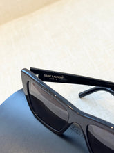 Load image into Gallery viewer, SAINT LAURENT EYEWEAR Mica Cat-eye Acetate Sunglasses / Black
