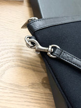 Load image into Gallery viewer, SAINT LAURENT Rive Gauche Linen Canvas Wristlet Pouch in Black
