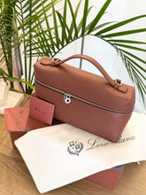 Load image into Gallery viewer, LORO PIANA Grained Calfskin L27 Extra Pocket Pouch in Kummel
