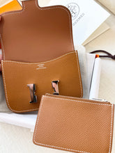 Load image into Gallery viewer, Hermès Constance Slim Wallet Gold Epsom / Silver Hardware
