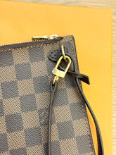Load image into Gallery viewer, LOUIS VUITTON Neverfull MM Damier Ebene Pochette Wristlet Pouch in Cherry
