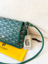 Load image into Gallery viewer, 💚 NEW! 2025 GOYARD Plumet Pocket Canvas Leather Crossbody Bag / Green
