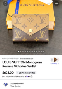 LOUIS VUITTON Monogram Reverse Victorine Wallet