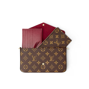 LOUIS VUITTON 2022 Monogram Félicie Pochette Zippy Coin Holder in Fuchsia