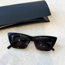 Load image into Gallery viewer, SAINT LAURENT EYEWEAR Mica Cat-eye Acetate Sunglasses / Black
