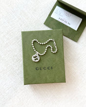 Load image into Gallery viewer, GUCCI Sterling Silver Brit GG Pendant Bracelet
