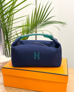 HERMÉS Bride-a-Brac PM Case in Marine Blue