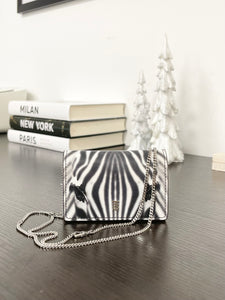 BURBERRY Small Zebra Pattern Leather Crossbody Bag