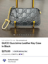 Load image into Gallery viewer, GUCCI Guccisima Leather Key Case in Black
