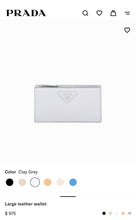 Load image into Gallery viewer, PRADA Large Leather Wallet in Pale Blue
