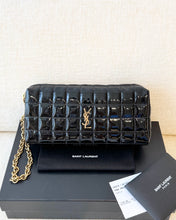 Load image into Gallery viewer, SAINT LAURENT 2024 Cassandre Matelassé Carré Pouch on Chain / Black
