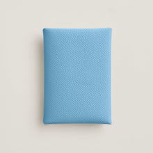 Load image into Gallery viewer, HERMES 2023 Calvi Duo Compact Card Holder - Celeste / Epsom
