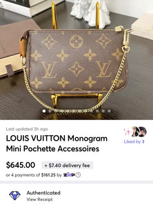 LOUIS VUITTON Monogram Mini Pochette Accessoires