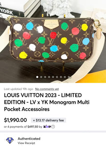 LOUIS VUITTON 2023 - LIMITED EDITION - LV x YK Monogram Multi Pochette Accessoires