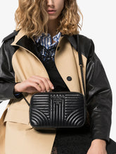 Load image into Gallery viewer, PRADA Diagramme Leather Small Camera Crossbody Bag - Black
