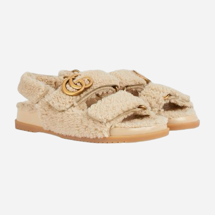 GUCCI 2024 Women’s Double G Sandals in Beige - EU37.5