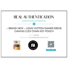 Load image into Gallery viewer, LOUIS VUITTON Damier Ebene Canvas Cles Chain Key Pouch
