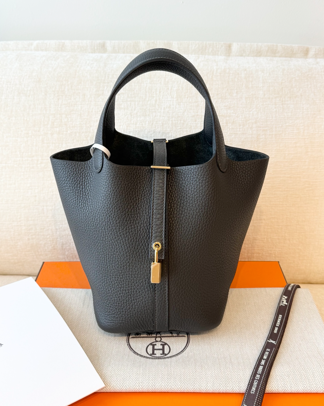 ✨NEW✨2025 Hermes Picotin 18 Clémence / Dark Bronze / Gold Hardware