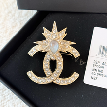 Load image into Gallery viewer, CHANEL 23P Classic CC Logo Gold, Blue, Pink &amp; Crystal Brooch
